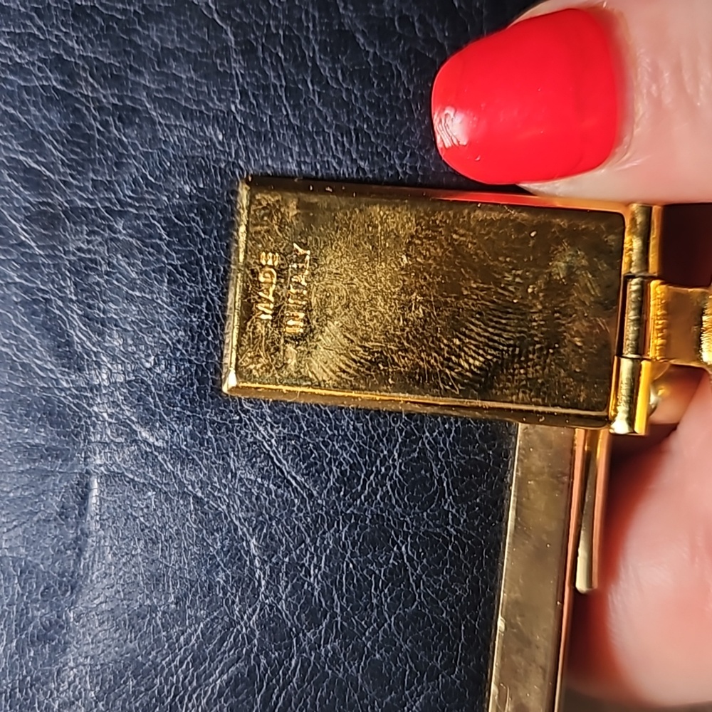 Handmade Italian Calf Leather Wallet | Black & Gold | Florence Italy - Picture 8 of 9